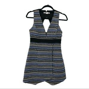 BCBGeneration Academy Blue Comb Mini Dress Sleeveless Women’s Size 4